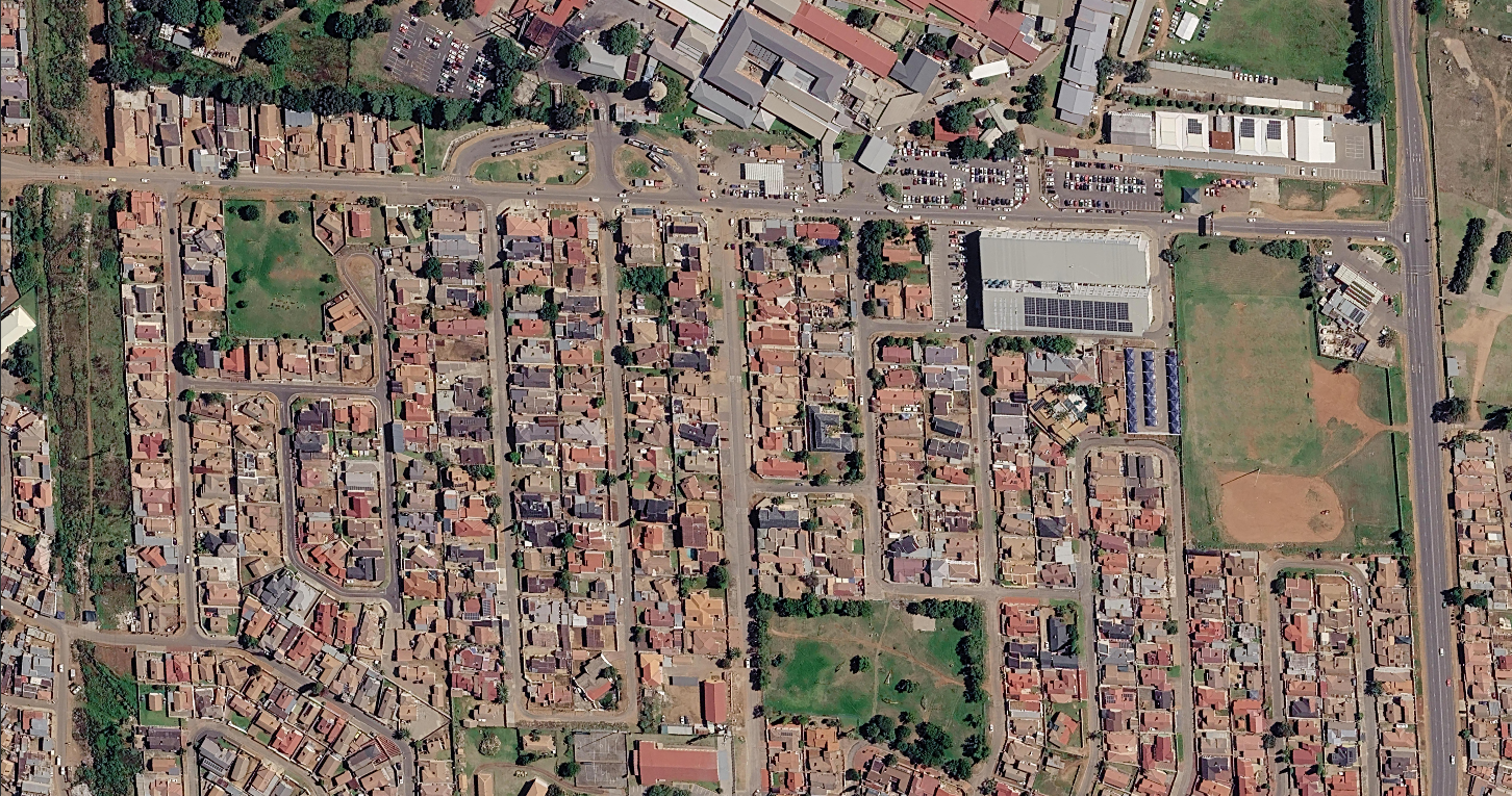 Satellite map used for fiber network planning